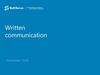 Written communication
