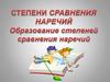 Степени сравнения наречий. Образование степеней сравнения наречий