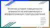 Влияние условий освещенности, влажности на анатомическую и морфологическую структуру растений