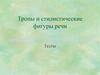 Тропы и стилистические фигуры речи. Тесты