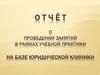 Отчёт о проведении занятий в рамках учебной практики на базе юридической клиники