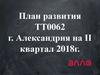 План развития ТТ0062 г. Александрия на II квартал 2018г