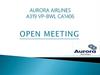 Aurora airline a319 vp-bwl ca1406. Open meeting