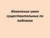 Изменение имен существительных по падежам