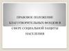Правовое положение благотворительных фондов в сфере социальной защиты населения