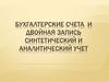 Бухгалтерские счета и двойная запись. Синтетический и аналитический учет