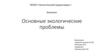Основные экологические проблемы