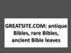 Ancient Bible Leaves