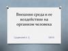 Внешняя среда и ее воздействие на организм человека