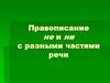 Правописание не и ни с разными частями речи