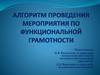 Алгоритм проведения мероприятия по функциональной грамотности