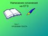 Проблема текста. Написание сочинения на ЕГЭ