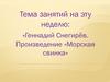 Геннадий Снегирёв. Произведение «Морская свинка»