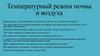 Температурный режим воздуха и почвы