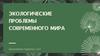 Экологические проблемы современного мира