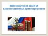 Производство по делам об административных правонарушениях