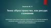 Пространство, как ресурс сознания