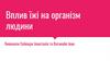 Вплив їжі на організм людини