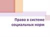 Право в системе социальных норм