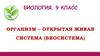 Организм – открытая живая система (биосистема)
