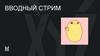 Вводный стрим