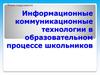 Информационные коммуникационные технологии в образовательном процессе школьников