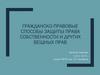 Гражданско-правовые способы защиты права собственности и других вещных прав