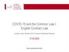 Covid-19 and the Common Law I: English Contract Law