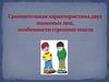 Сравнительная характеристика двух знакомых лиц, особенности строения текста. 8 класс