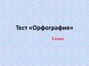 Орфография. Тест. 5 класс