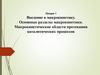 Разделы макрокинетики. Макрокинетические области протекания каталитических процессов