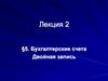 Бухгалтерские счета. Двойная запись
