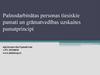 Pašnodarbinātas personas tiesiskie pamati un grāmatvedības uzskaites pamatprincipi