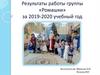 Результаты работы группы «Ромашки» за 2019-2020 учебный год