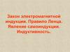 Закон электромагнитной индукции. Правило Ленца. Явление самоиндукции. Индуктивность