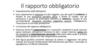Il rapporto obbligatorio