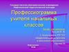 Профессиограмма учителя начальных классов