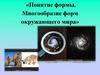 Понятие формы. Многообразие форм окружающего мира