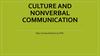 Culture and non-verbal communication