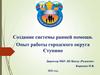 Создание системы ранней помощи. Опыт работы городского округа Ступино