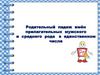 Родительный падеж имён прилагательных мужского и среднего рода в единственном числе