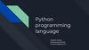 Python programming language