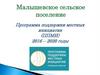 Малышевское сельское поселение. Программа поддержки местных инициатив