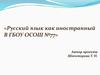 Русский язык как иностранный