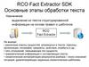 RCO Fact Exctractor SDK - Основные этапы обработки текста