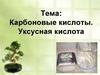 Карбоновые кислоты. Уксусная кислота