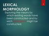 Lexical morphology