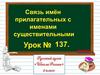 Связь имён прилагательных с именами существительными