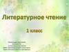 Литературное чтение. 1 класс