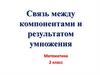 Связь между компонентами и результатом умножения